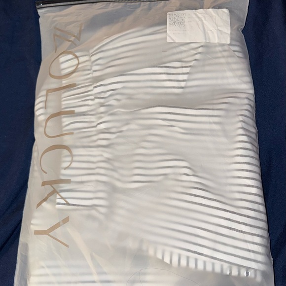 Striped casual loose buttoned H-line straight pants in size xxl - Picture 4 of 6